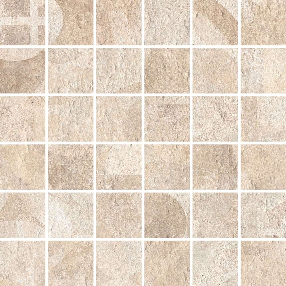 Мозаика Cerdomus Verve Mosaico Vintage 4,7x4,7 Beige 62165, цвет бежевый, поверхность матовая, квадрат, 300x300