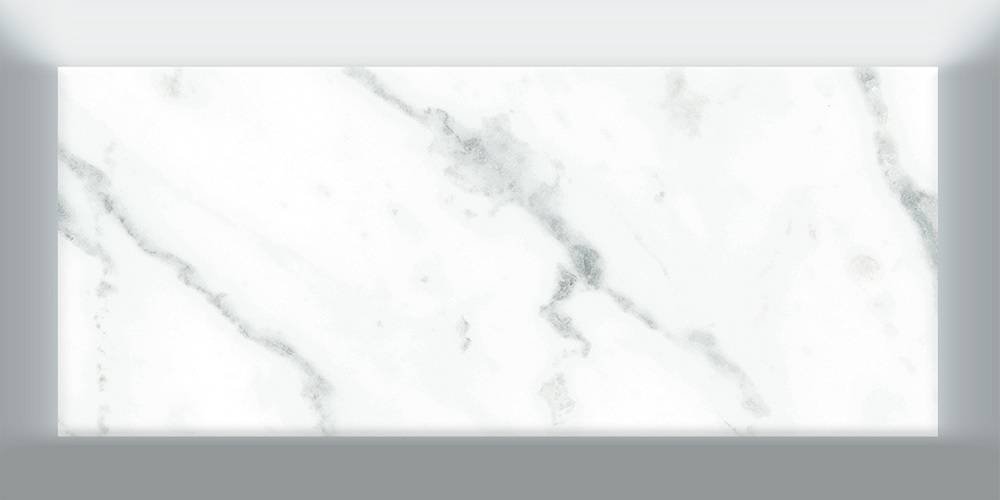 Керамическая плитка Vallelunga Minimarmi Carrara Asola 6001182, цвет белый, поверхность глянцевая, кабанчик, 75x150