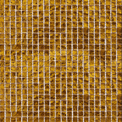 Мозаика Art & Natura Murano Specchio 5 10mm, цвет жёлтый, поверхность глянцевая, квадрат, 300x300
