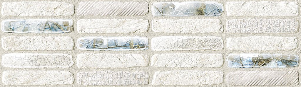 Декоративные элементы Ibero Mediterranea Decor Sundrop Stone, цвет белый, поверхность матовая, под кирпич, 290x1000