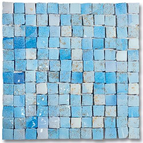 Мозаика Ker-av Luci di Venezia Azzurro Marina (2,5X2,5) KER-L102, цвет голубой, поверхность глянцевая, квадрат, 300x300