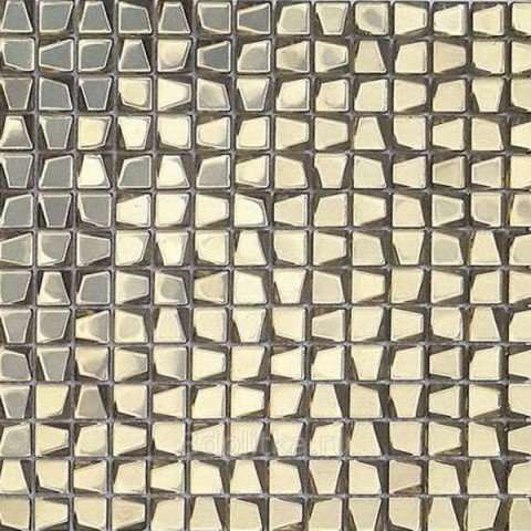Мозаика Caramelle Mosaic Alchimia Aureo Trapezio (Стекло), цвет золотой, поверхность глянцевая, квадрат, 306x306