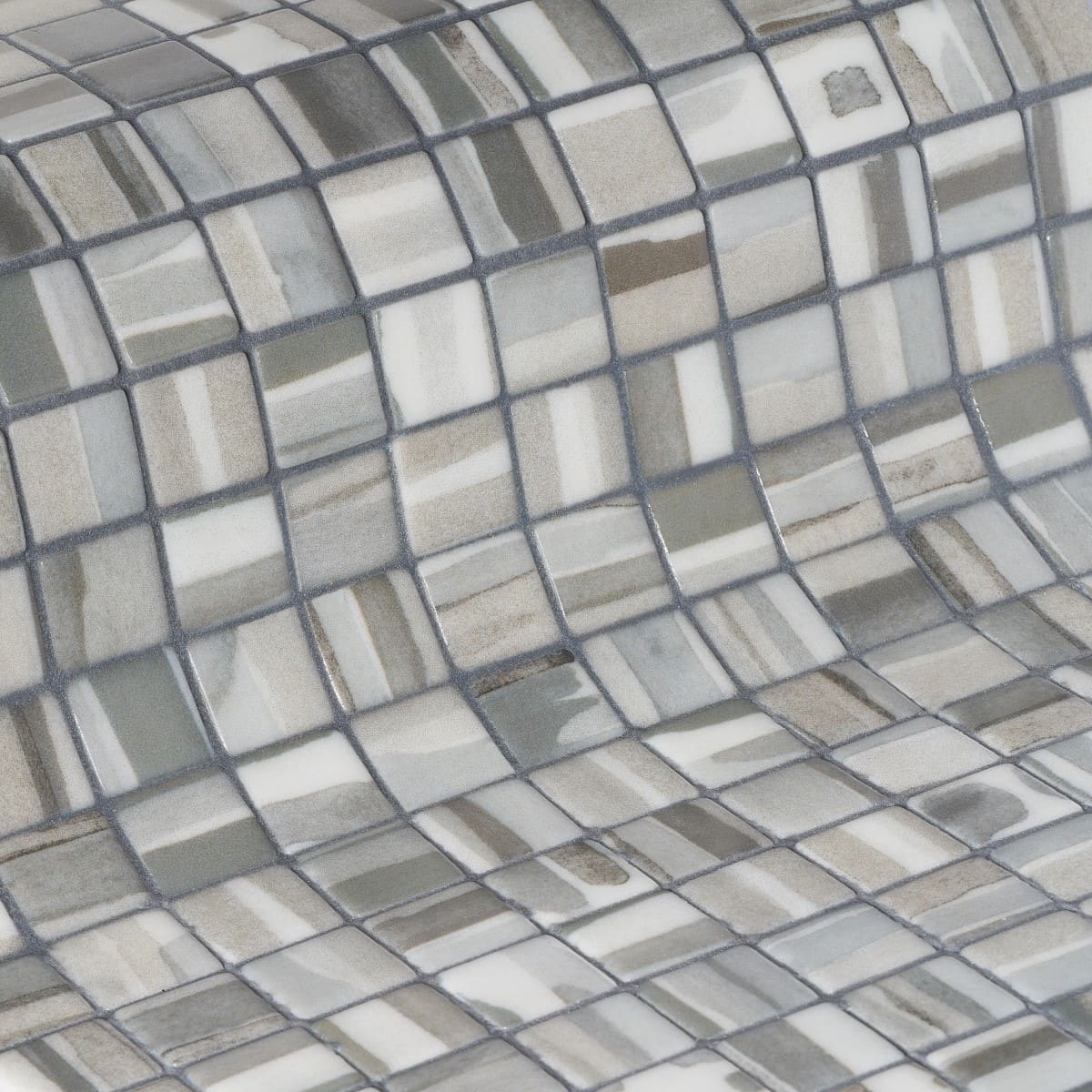 Мозаика Ezarri Aquarelle Layers, цвет серый, поверхность матовая рельефная, прямоугольник, 313x495