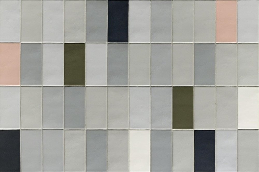 Керамогранит Mutina Lane Poly Grey Bolp04, цвет серый разноцветный, поверхность матовая, рельефная, прямоугольник, 79x160
