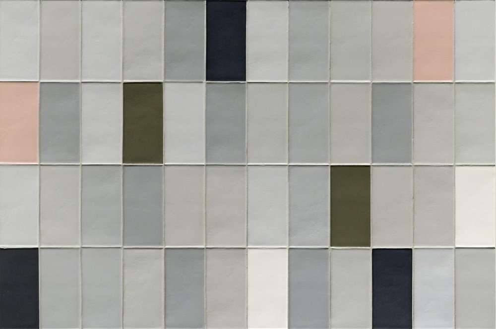 Керамогранит Mutina Lane Poly Grey Bolp04, цвет серый разноцветный, поверхность матовая рельефная, прямоугольник, 79x160