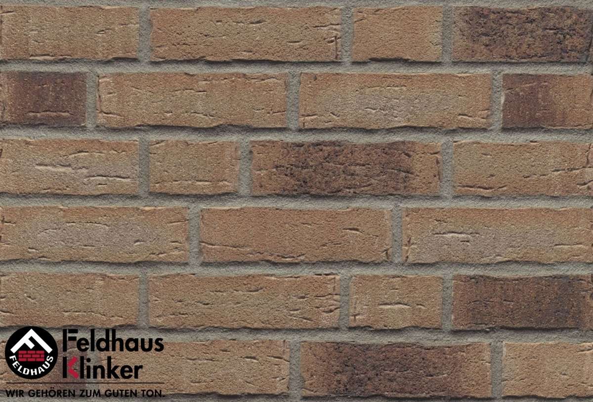 Клинкер Feldhaus Klinker Sintra Brizzo Linguro R679DF14, цвет коричневый, поверхность матовая, под кирпич, 52x240