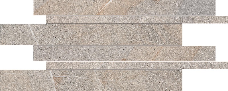 Мозаика Ergon Cornerstone Listelli Sfalsati Granite Stone E2SL, цвет серый бежевый, поверхность натуральная, прямоугольник, 300x600