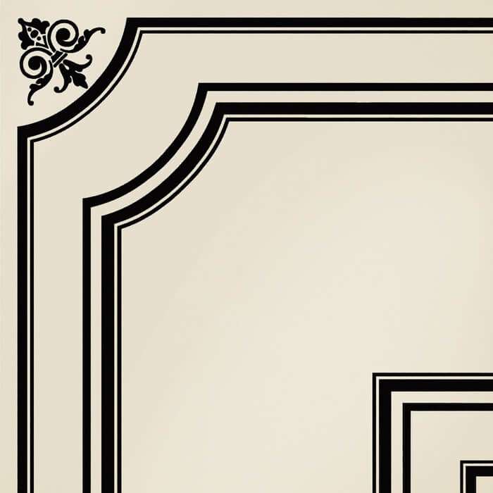 Декоративные элементы Petracers Ad Personam Pavimento Angolo Nero, цвет чёрно-белый, поверхность глянцевая, квадрат, 500x500