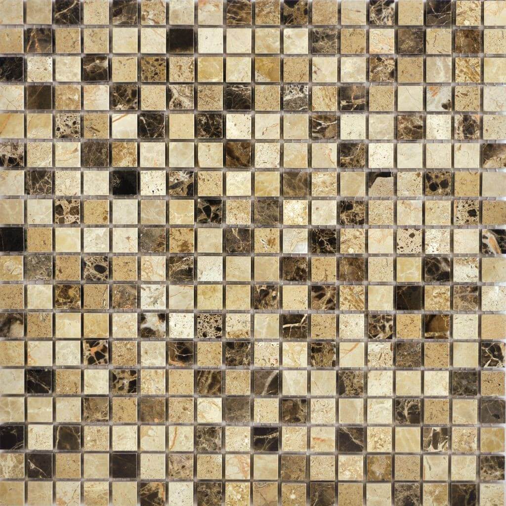 Мозаика Q-Stones QS-010-15P/8, цвет разноцветный, поверхность матовая, квадрат, 305x305
