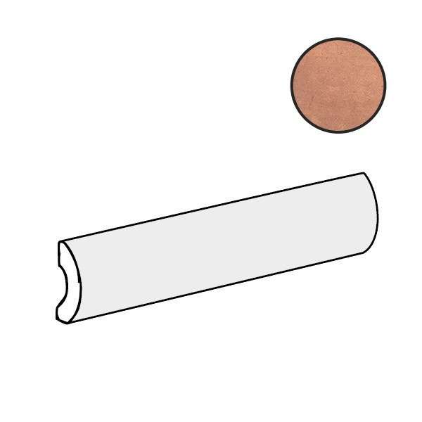 Бордюры Equipe Argile Pencil Bullnose Cotto 27591, цвет терракотовый, поверхность матовая, прямоугольник, 30x200