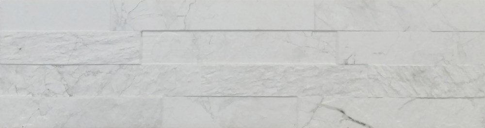 Керамогранит RHS Rondine Tiffany 3D White J87344, цвет белый, поверхность структурированная 3d (объёмная), под кирпич, 150x610