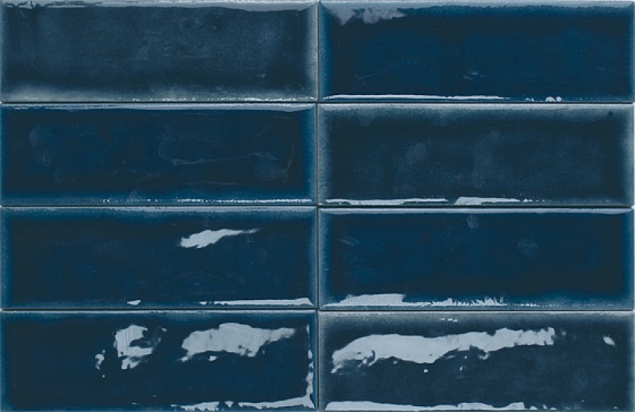 Керамическая плитка Wow Colour Notes Indigo 132967, цвет синий, поверхность глянцевая, под кирпич, 40x125