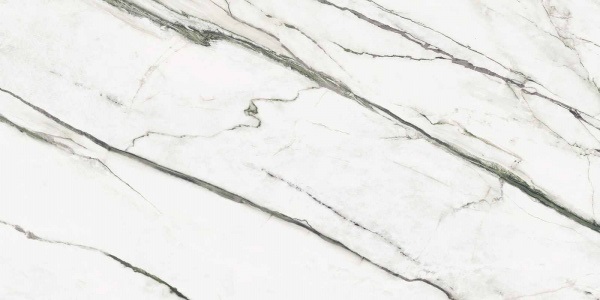Керамогранит Keope Elements Lux Calacatta Verde Lap, цвет белый серый, поверхность лаппатированная, прямоугольник, 600x1200