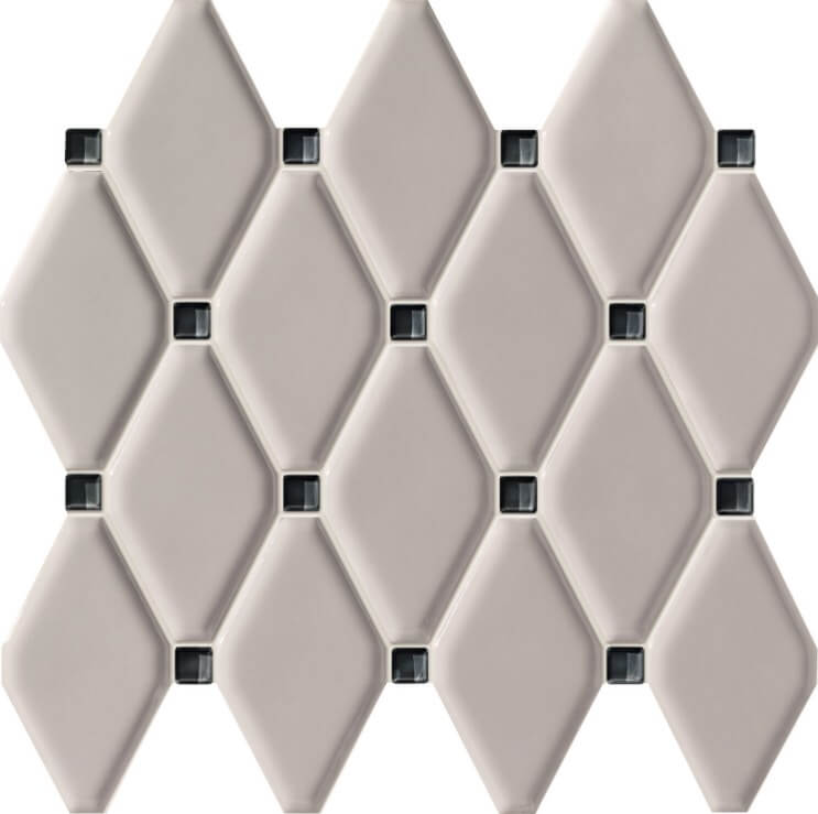 Мозаика Tubadzin Ms- Abisso Grey, цвет серый, поверхность глянцевая, прямоугольник, 270x298