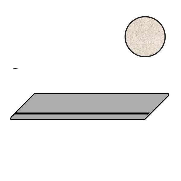 Ступени Piemme Concrete Step White Nat 01005, цвет белый, поверхность матовая, прямоугольник, 300x600