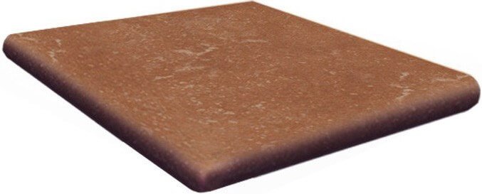 Ступени Exagres Cartabon Stone Brown, цвет коричневый, поверхность матовая, квадрат с капиносом, 330x330
