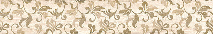 Бордюры Керамин Треви 3Д Фриз, цвет бежевый, поверхность глянцевая, прямоугольник, 100x600