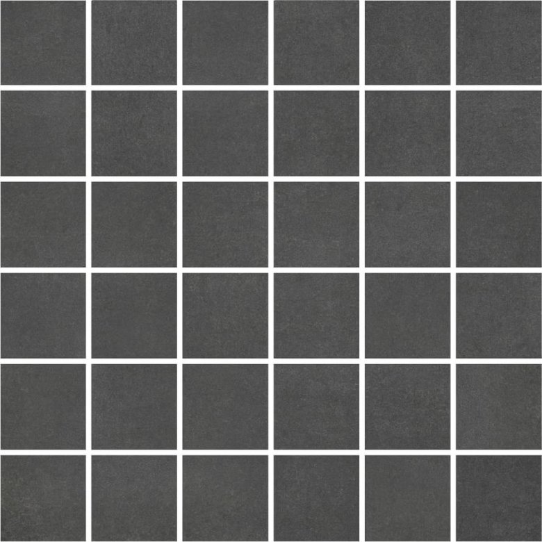 Мозаика Cerdomus Concrete Art Mosaico Antracite Matt 97544, цвет чёрный, поверхность матовая, квадрат, 300x300