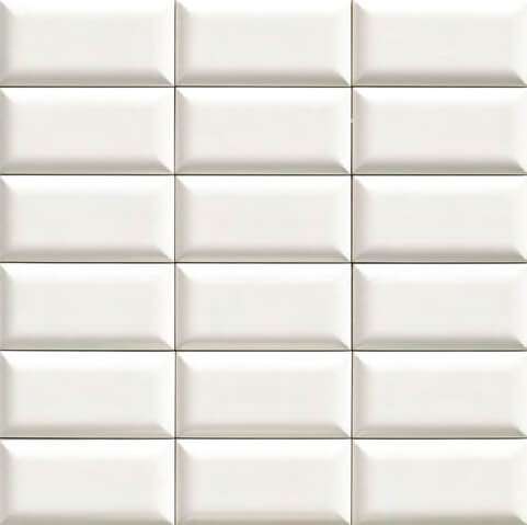 Керамическая плитка Mainzu Bumpy White, цвет белый, поверхность глянцевая, кабанчик, 100x200