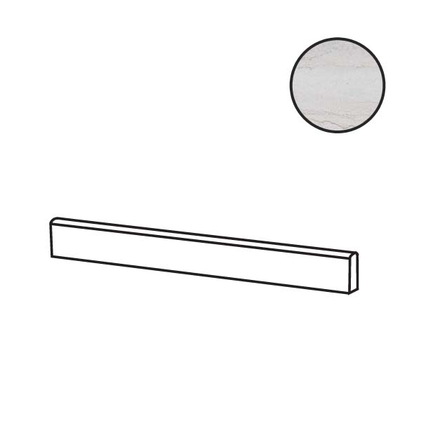 Бордюры Flaviker Double Battiscopa Linear Grey Nat PF60014885, цвет серый, поверхность натуральная, прямоугольник, 55x1200
