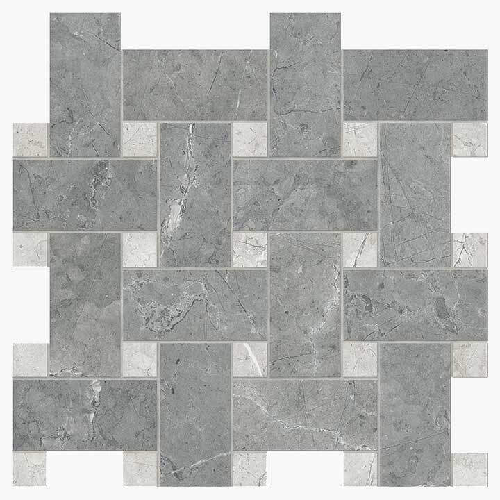 Мозаика Novabell Intreccio Grigio Imperiale Silk. IMP 227N, цвет серый, поверхность матовая, квадрат, 300x300