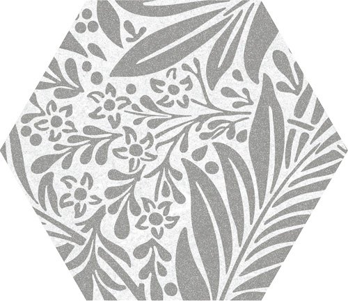 Декоративные элементы Vives Seine Hexagono Duroc Multicolor, цвет серый, поверхность матовая, шестиугольник, 230x266