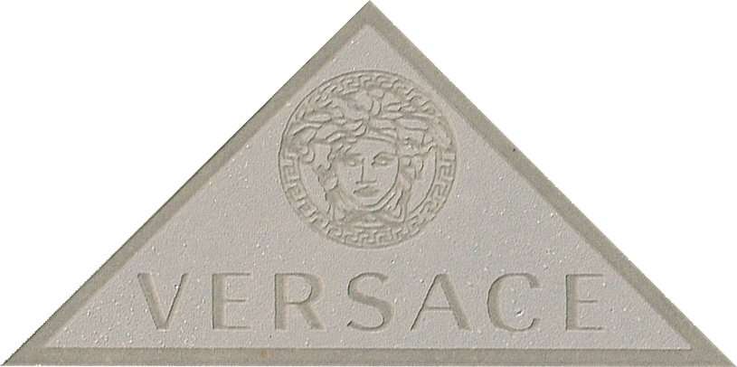 Вставки Versace Firma Triangolare Silver 68926, цвет серый, поверхность глянцевая, прямоугольник, 100x140