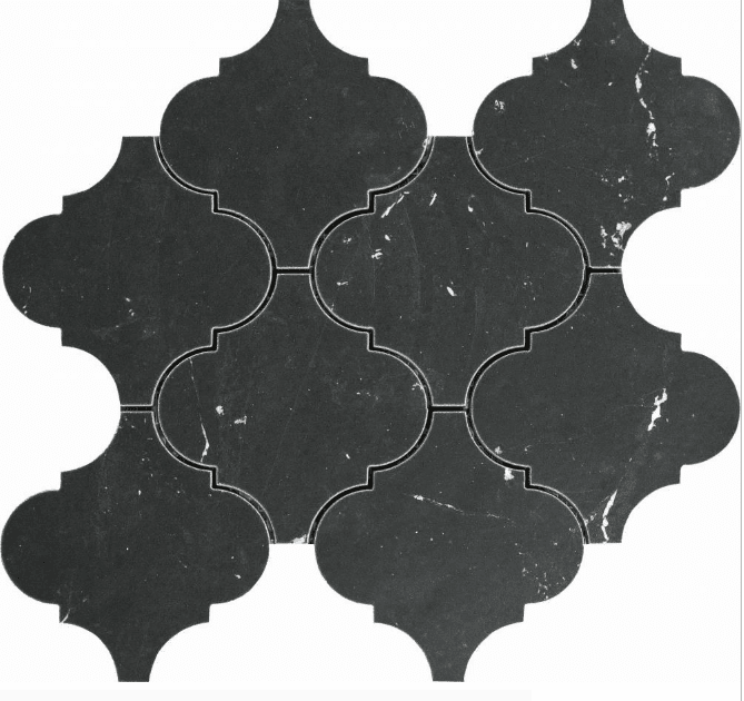 Мозаика Grespania Marmorea Cronos Marquina Natural, цвет чёрный, поверхность матовая, квадрат, 300x300