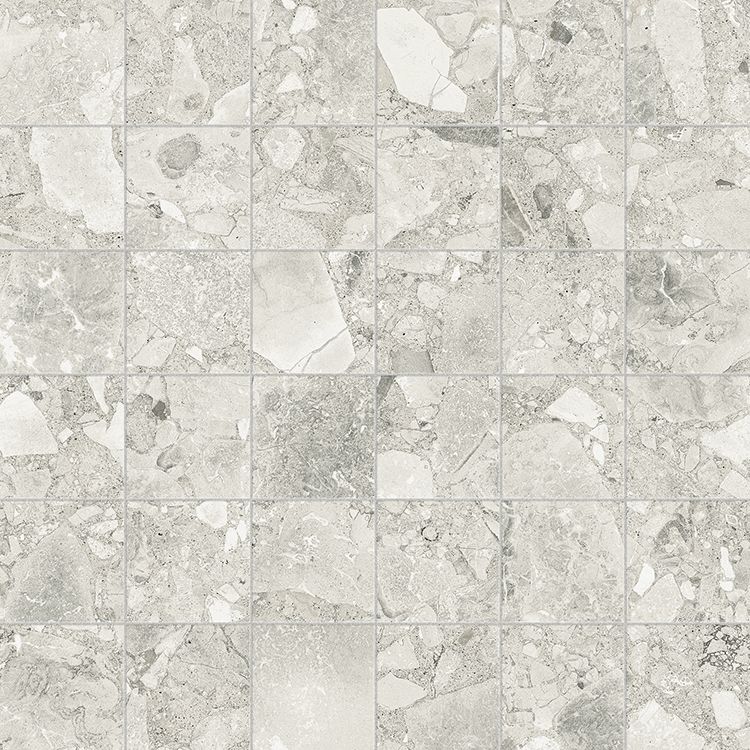 Мозаика Coliseumgres Brera White Mosaico 610110001097, цвет белый, поверхность натуральная, квадрат, 300x300