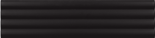 Керамическая плитка Equipe Costa Nova Onda Black Matt 28521, цвет чёрный, поверхность 3d (объёмная), матовая, прямоугольник, 50x200