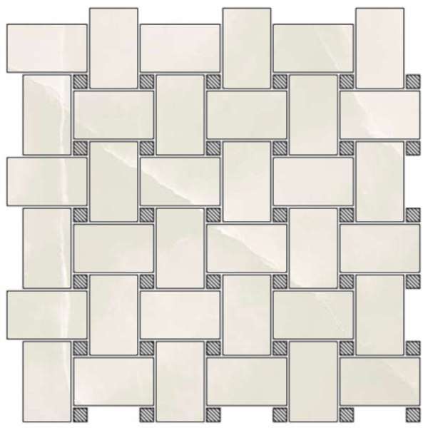 Мозаика FMG Onice Ghiaccio Shape Lucidato LU30770, цвет бежевый, поверхность полированная, квадрат, 300x300