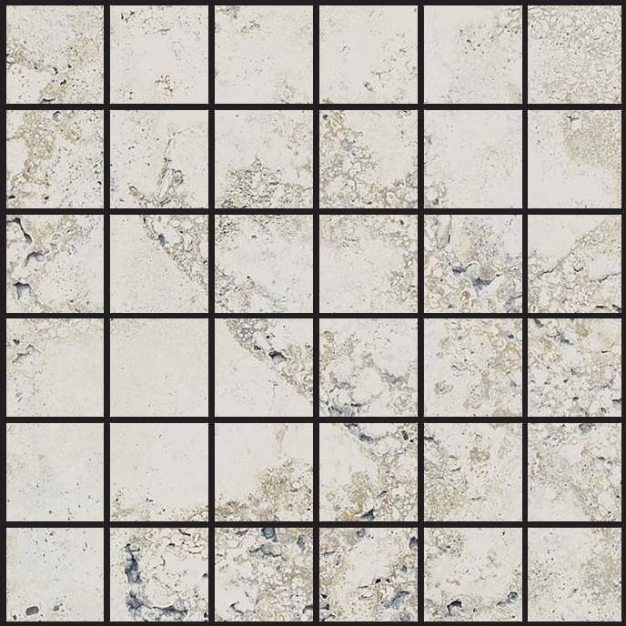 Мозаика Monocibec Pietra Castello Miramare Mosmosaico Su Rete 125182, цвет серый, поверхность матовая, квадрат, 300x300