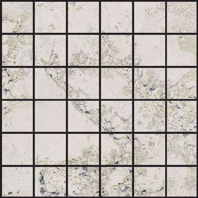 Мозаика Monocibec Pietra Castello Miramare Mosmosaico Su Rete 125182, цвет серый, поверхность матовая, квадрат, 300x300