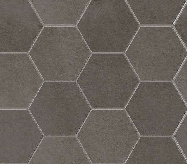 Мозаика Panaria Glance Mos Esagona Coal PGZGCE2, цвет серый, поверхность матовая, прямоугольник, 288x332