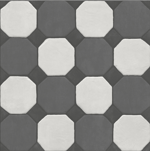 Декоративные элементы Roca Plaster Deko Gris, цвет чёрно-белый, поверхность матовая, квадрат, 800x800