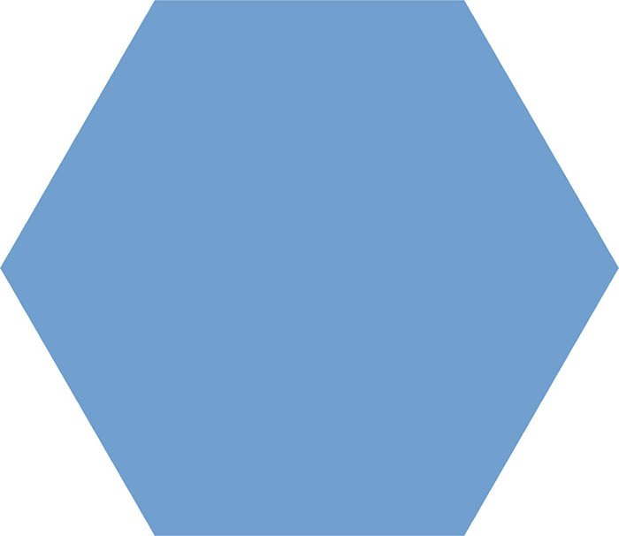 Керамогранит Codicer Basic Hex 25 Niagara, цвет голубой, поверхность матовая, прямоугольник, 250x220