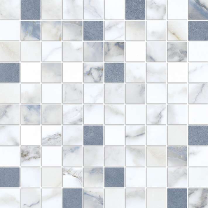 Мозаика Meissen Flow A16923, цвет серый голубой, поверхность матовая, квадрат, 298x298