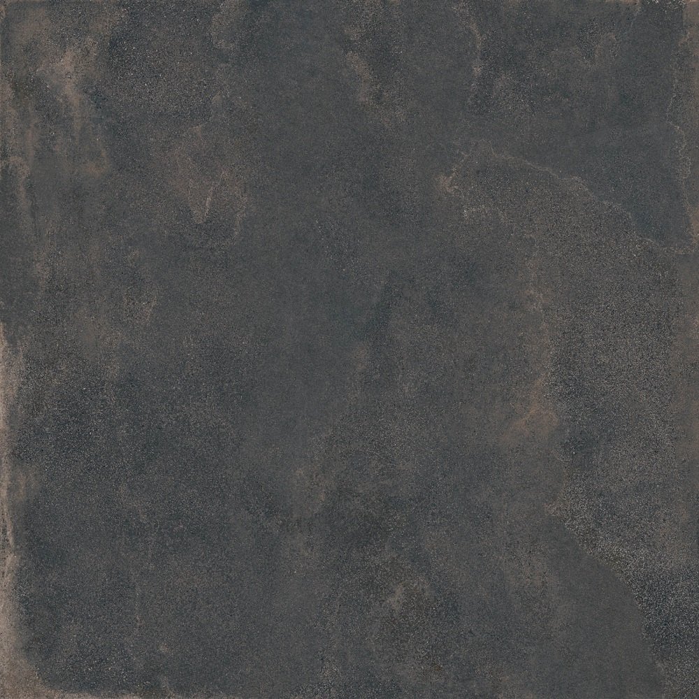 Керамогранит ABK Blend Concrete Iron Grip Ret PF60006696, цвет чёрный, поверхность матовая, квадрат, 600x600