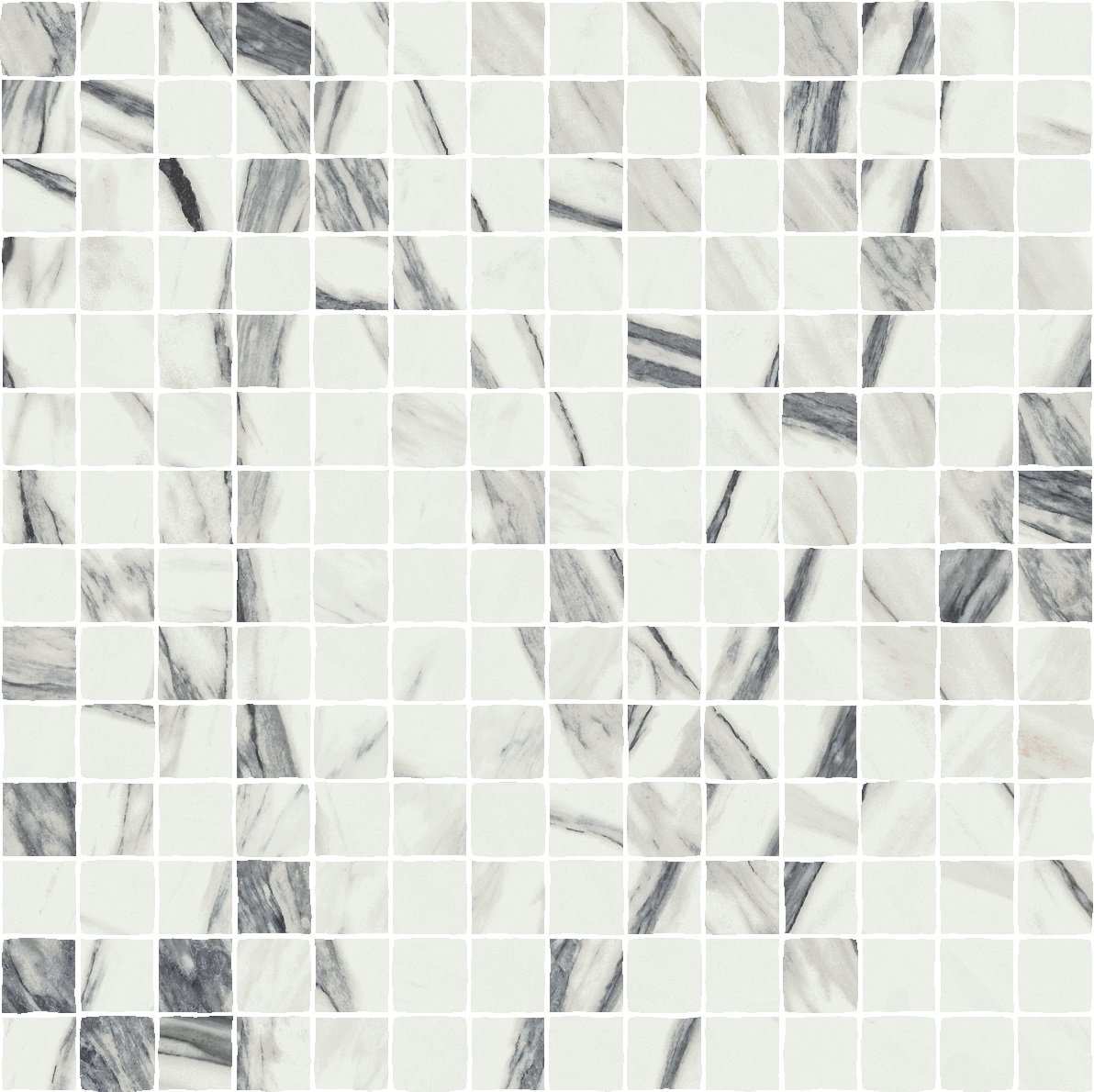 Мозаика Italon Charme Deluxe Fantastico Mosaico Split 620110000122, цвет чёрно-белый, поверхность патинированная, квадрат, 300x300