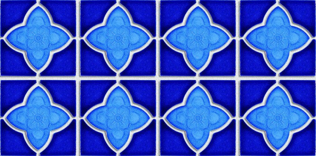 Бордюры NS Mosaic BW0021, цвет синий, поверхность матовая, прямоугольник, 150x306
