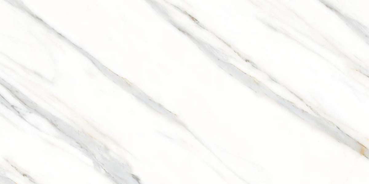 Керамогранит One Touch Statuario Calcutta Polished, цвет белый серый, поверхность полированная, прямоугольник, 600x1200