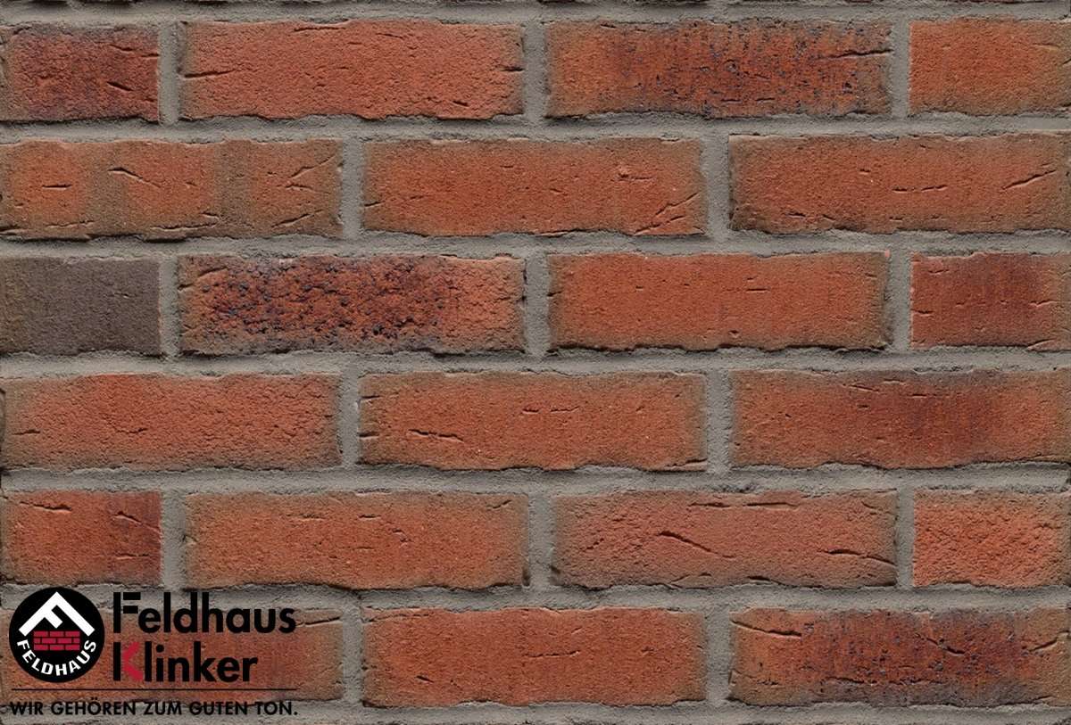 Клинкер Feldhaus Klinker Sintra Terracotta Bario R698DF14, цвет красный, поверхность матовая, под кирпич, 52x240