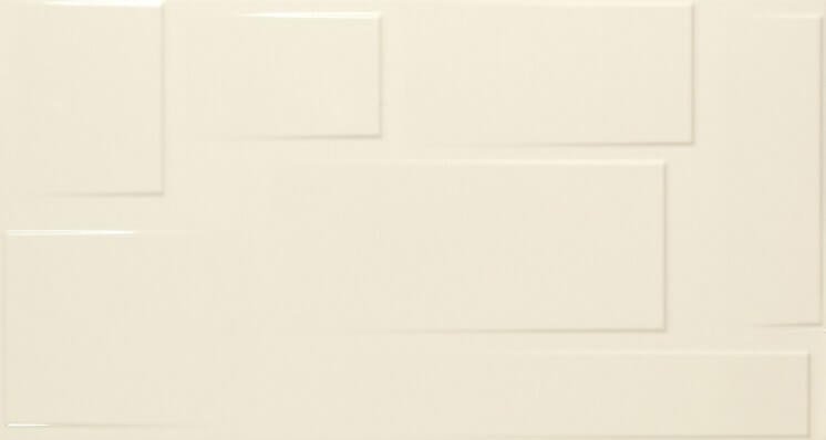 Керамическая плитка Fanal Rev. Blocks Crema Relieve, цвет бежевый, поверхность глянцевая, прямоугольник, 320x600