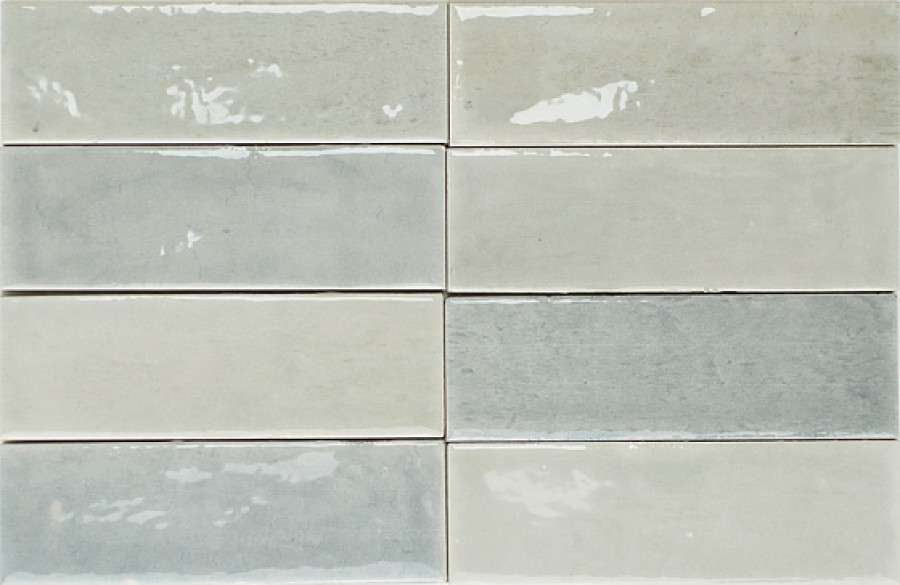 Керамическая плитка Wow Colour Notes Agata 132968, цвет серый, поверхность глянцевая, под кирпич, 40x125