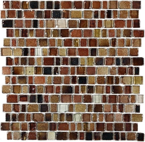 Декоративные элементы JNJ Mosaic Precious Stones Garnet, цвет коричневый, поверхность глянцевая, прямоугольник, 3070x3110