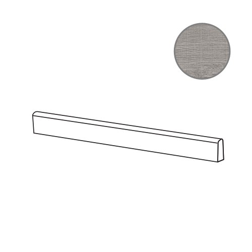 Бордюры ABK Wood Battiscopa Grey PF60001298, цвет серый, поверхность матовая, прямоугольник, 65x1200