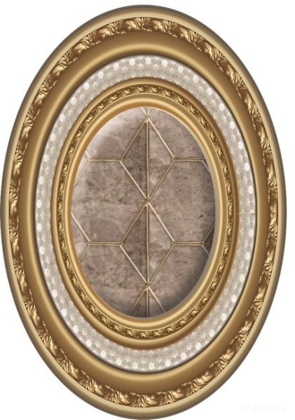 Вставки El Molino Clasic Medallon Oro, цвет коричневый, поверхность полированная, прямоугольник, 100x140