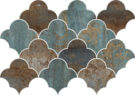 Мозаика Naxos Bold Modulo Arabesque Supreme 133572, цвет коричневый бирюзовый, поверхность матовая, арабеска, 230x350