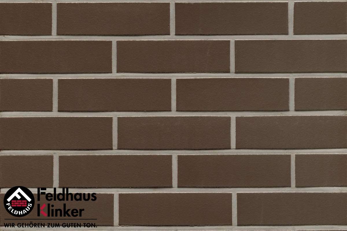 Клинкер Feldhaus Klinker Classic Geo Liso R500NF14, цвет коричневый, поверхность матовая, под кирпич, 71x240