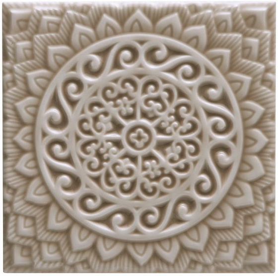 Декоративные элементы Adex ADST4100 Relieve Mandala Universe Silver Sands, цвет коричневый, поверхность глянцевая, квадрат, 148x148